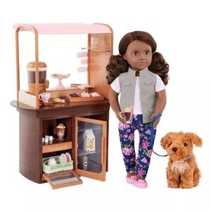 RETIRED Our Generation Hot Chocolate Stand For American Girl Doll Christmas NEW